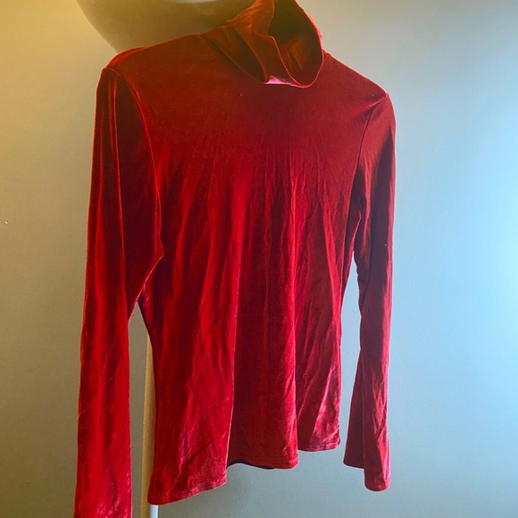 HOT PINK Turtleneck Blouse - Picture 1 of 6